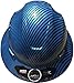 HDPE-Hydro Dipped Blue Full Brim Fiberglass Hard Hat with Fas trac Suspension HDPE Hydro