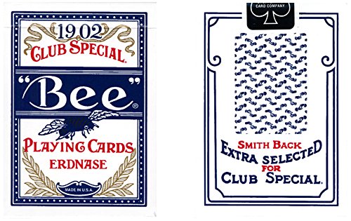 Erdnase 1902 Bee Playing Cards  Blue Smith No 2 Back Cambric Finish