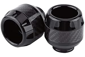 Anauto Motorcycle Front Fork Frame Sliders 1 Pair of Carbon Fiber Plastic Fork Frame Sliders Crash Protection(Black)