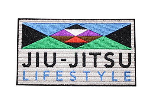 Jiu Jitsu Gi Patch BJJ JIU-JITSU LIFESTYLE Iron-on 100% Embroidered