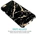 iPhone 6 Case, iPhone 6S Case, JAHOLAN Black Gold Marble Design Slim Shockproof Clear Bumper TPU Soft Case Rubber Silicone Cover for Apple iPhone 6 6s