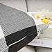 YOUR SMILE Retro Farmhouse Buffalo Tartan Chequer Plaid Cotton Linen Decorative Throw Pillow Case Cushion Cover Pillowcase for Sofa,Set of 2 (Black, 18''x18'')