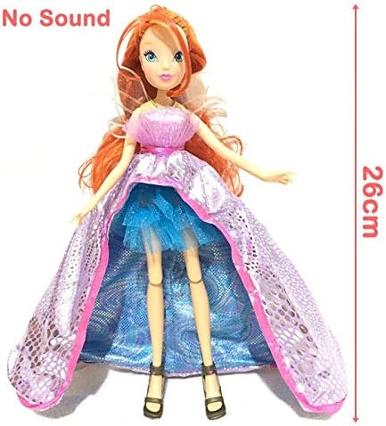 26 cm Winx Club Doll Rainbow Colorful Girl Action Figures Dolls with Wing Classic Girls Gift 2019