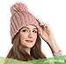 Brook + Bay Pom Pom Beanie Winter Hat for Women - Faux Fur Pompom Warm, Thick & Chunky Soft Cable Knit Hats - Cute & Trendy Cold Weather Knitted Caps - Stylish & Trendy Snow & Ski Beanies for Ladies
