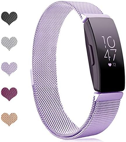 Intoval Bands Compatible with Fitbit Inspire HR Bands/Fitbit Inspire Band,Inspire hr Metal Stainless Steel Magnetic Men Women Replacement Bands for Fitbit Inspire & Inspire HR Fitness Tracker.