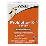 NOW Supplements, Probiotic-10, 10 Billion, with 10 Probiotic Strains and 10 Billion Organisms, Strain Verified, 24 Packets