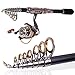 Sougayilang Spinning Telescopic Portable Fishing Rod Combos Travel Carbon Fishing Rod and Reel Set