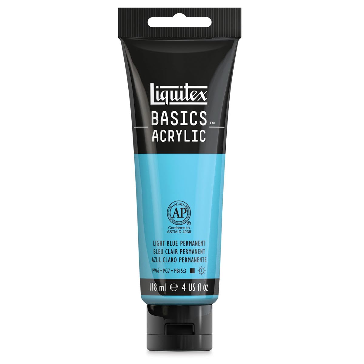 Liquitex Basics Acrylic, 118 ml Tube - Blue Light Permanent