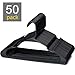HOUSE DAY Plastic Clothes Hangers for Clothing, Closet, Coats & Shirts - Durable, Slim & Space Saving - Heavy Duty Durable Hangers Clothes Hangers (40 Pack, Black)