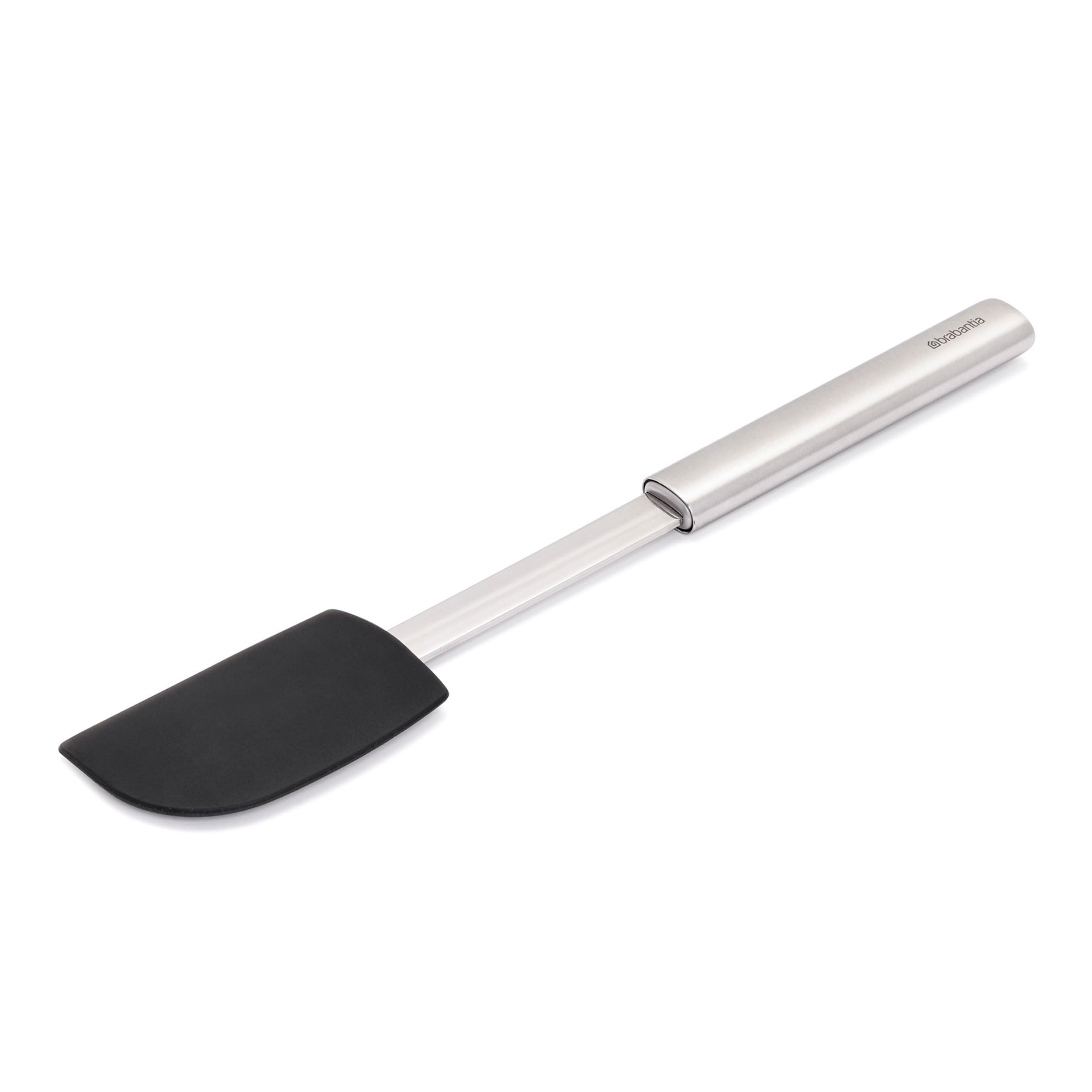 Brabantia Profile Silicone Spatula with Matt Steel Handle - Heat Resistant, Flexible, Non-Scratch, Dishwasher-Safe Cooking Utensil