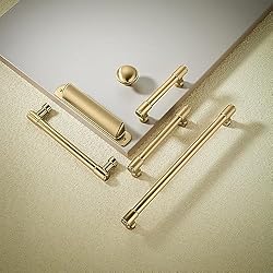 khtumeware 6 Pack Brushed Brass Cabinet Pulls 3-3/4