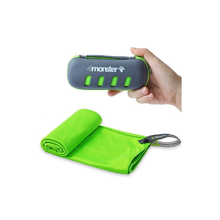 4Monster Microfiber Towel, Travel Towel, Camping Towel, Fast Drying