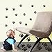 Finduat 66 Pcs Dog Paw Prints Sticker Dog Paws Wall Decals Vinyl Pawprints Sticker Decoration for Children Nursery Room Home Décor Art Mural DIY