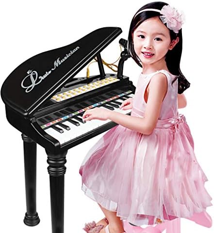 ゲーム Pcソフト ベビー マタニティ子供の電子ピアノ早期教育教育玩具キッズピアノプラグイン可能な電源3色マイク付きオプション B086dm1vqz 初売り 楽器玩具