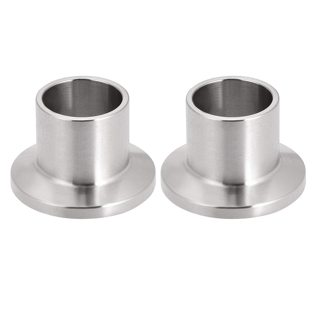 sourcing map 304 Stainless Steel Fitting Long Weld Clamp Ferrule Fits Clamp 19x20mm 2Pcs