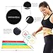 Core Exercise Sliders Gliding Discs Black 1 Pair and Resistance Loops Bands for Legs and Butt 5 Pack Portable for Workouts on Hardwood Carpet