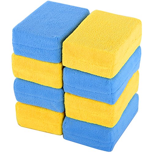 MR. SIGA Microfiber Sponge Applicator, Pack of 8, Blue & Yellow, Size
5.8''x 4''x 2'' (15 x 10 x 5cm) MR. SIGA Microfiber Sponge Applicator, Pack of 8, Blue & Yellow, Size
5.8''x 4''x 2'' (15 x 10 x 5cm)