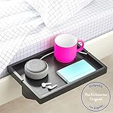 BedShelfie The Original Bedside Shelf - 9 Colors / 3 Sizes - AS SEEN ON Business Insider (Original Size, Bamboo in Black)