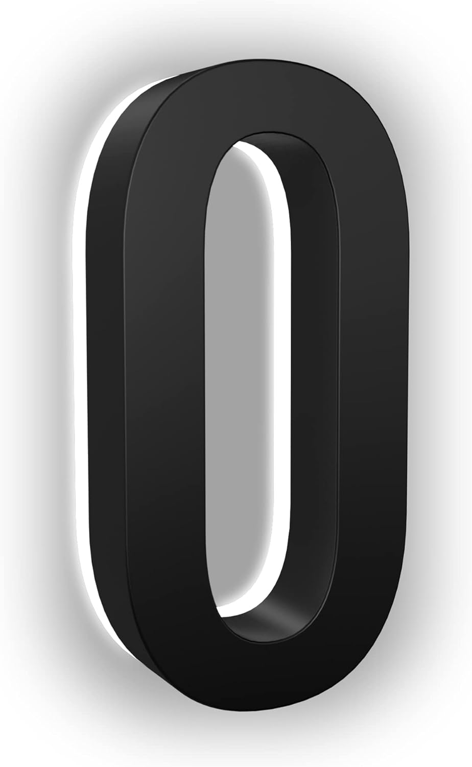 Address Signs - LN LUMANUMBERS - 5 Inch House Numbers, ABS-Polymer, Premium Quality, Backlit LED Illuminated Home Address Number, Lighted House Numbers, Modern Address Numbers (0, Black)