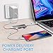 USB C Hub - 4K USB HDMI Adapter - SD Card Reader - 3 USB 3.0 Ports - Type C 3.1 Charging Port - USB C multi adapter for MacBook - Grey