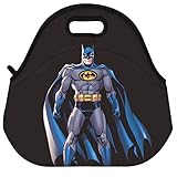 Waterproof Women Men Kids Thermal Insulated Neoprene Lunch Bag Tote for School Work Outdoor , Comics Superhero Batman Pattern