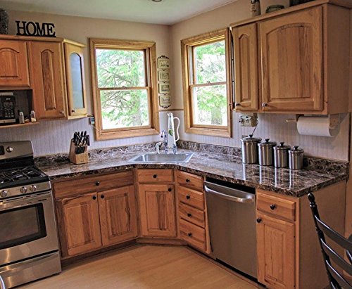 BESTERY Brown Look Marble Self Adhesive Gloss Vinyl Wrap Film Kitchen Contact Paper Peel Stick Wallpaper Decor Shelf Liners 24''x79'' (Brown)