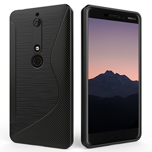 Nokia 6.1 Case,Nokia 6 2018 Case,SLMY(TM) Ultra [Slim Thin] Scratch Resistant TPU Rubber Soft Skin Silicone Protective Cases Cover For Nokia 6.1 2018- Black