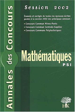 Mathématiques, PSI