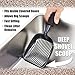 iPrimio Monster Cat Litter Scoop with Easy Grip Soft Foam Handle for Sore Hands - (Large Black) - Fast Sifter/Deep Shovel. Patented Cat Litter Scooper - Kitty Litter Box Accessory