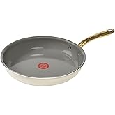T-Fal Preserve Ceramic Nonstick Frying Pan Skillet 12-inch, Oven Broiler Safe up to 350°F Cookware, InoCeram Glide Technology, Frying Pan, Skillet Pots & Pans, Beige