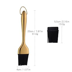2 Pack Grill Basting Brush with 2 Pack Back Up