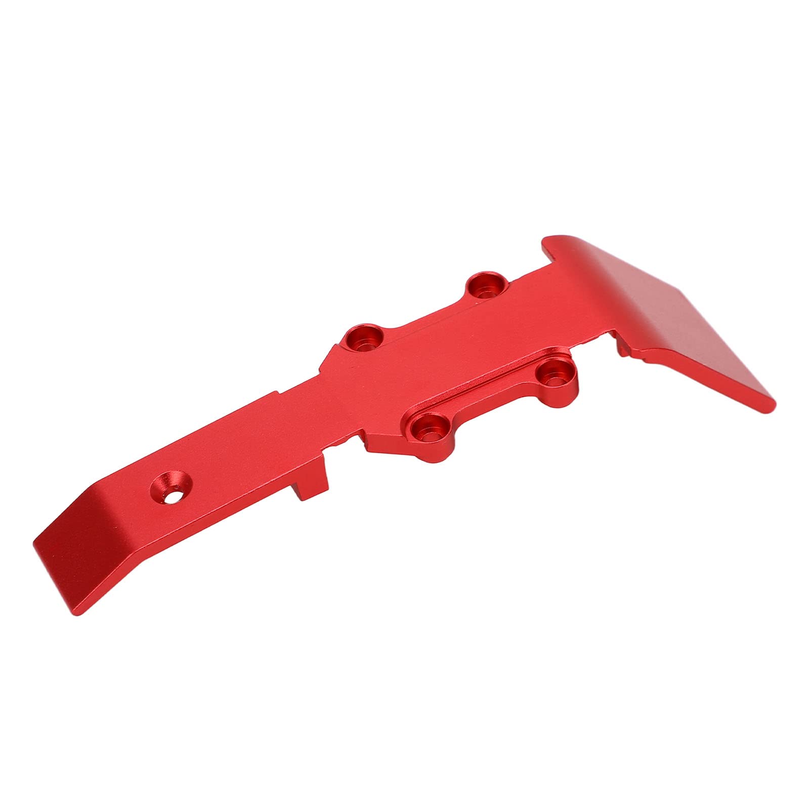 Front Skid Plate, Aluminum Alloy Lightweight Durable RC Car Skid Protector for Traxxas E Revo VXL Slash 4WD Summit, Red, 1/16