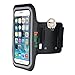 ENGIVE Water Resistant Sports Armband with Key Holder for iPhone 6, 6S (4.7-Inch), Galaxy S3/S4, iPhone SE, 5/5C/5S - Black