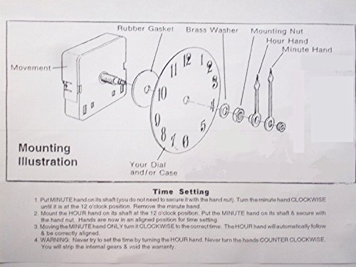 Takane Complete Mini Quartz Clock Movement - Clock Repair Kit - Choose your size by Takane - Thumbnail 6