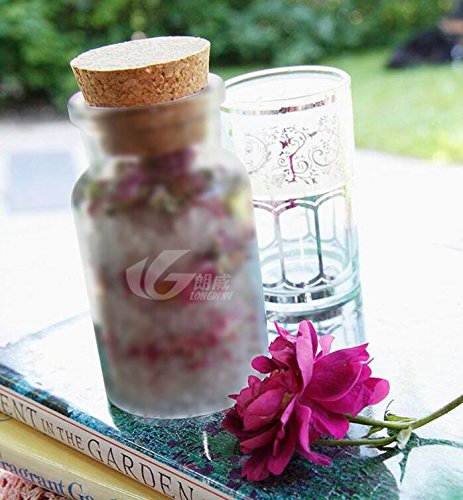 2PCS 100ml/ 200ml Empty Clear Frosted Thick Plastic Bath Salt Seasoning Sauce Jar Container - Dressing Cruet Powder Bottle Pot with Cork Cap and Spoon (200ml/ 6.7oz)