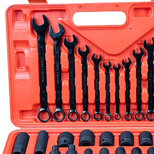 WMC TOOLS Steckschlüsselsatz Werkzeug Set 37 teilig Werkzeugkoffer mit Ratsche Nuss Schraubenschlüssel Tools Koffer… – Bild 5