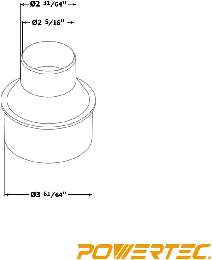 POWERTEC 70136 4-Inch to 2-1/2 Inch Cone Reducer: Home Improvement