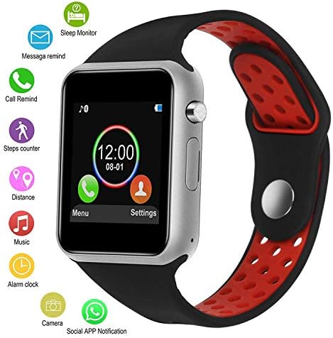 Smart Watch Bluetooth Smart Watch Sport Fitness Tracker Wrist Watch Touchscreen,Compatible iPhone iOS Samsung LG Android Women Men Kids