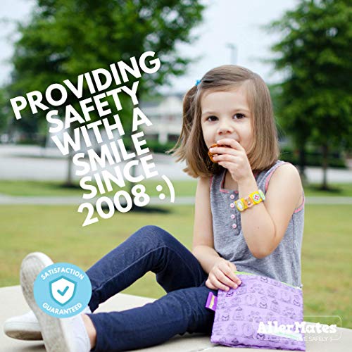 Food Allergy Bracelets for Kids Bright, Fun Medical Charm Kit Yellow