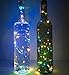 NeoJoy Wine Cork Lights, Rechargeable Bottle Fairy String Lights with 15 LED for DIY Artificial Parties Centerpiece Bedroom Decoration Gift (Colorful, 4PCS)