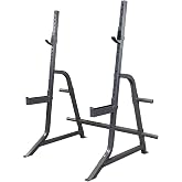 Body-Solid Powerline (PMP150) Multi-Press Rack - Adjustable Barbell Stand with 600 LB Capacity, Safe Lift-Offs, and Weight Storage for Home Gym Squat and Bench Press Workouts