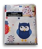 Summer Patriotic Red White and Blue Owls Rectangular Vinyl Tablecloth (60 x 102 in)