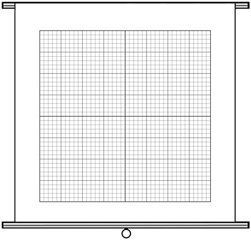 250512 Coordinate Graph Chart, Pull Down, Write-On/Wipe-Off (Dry-Erase), 1" Grid