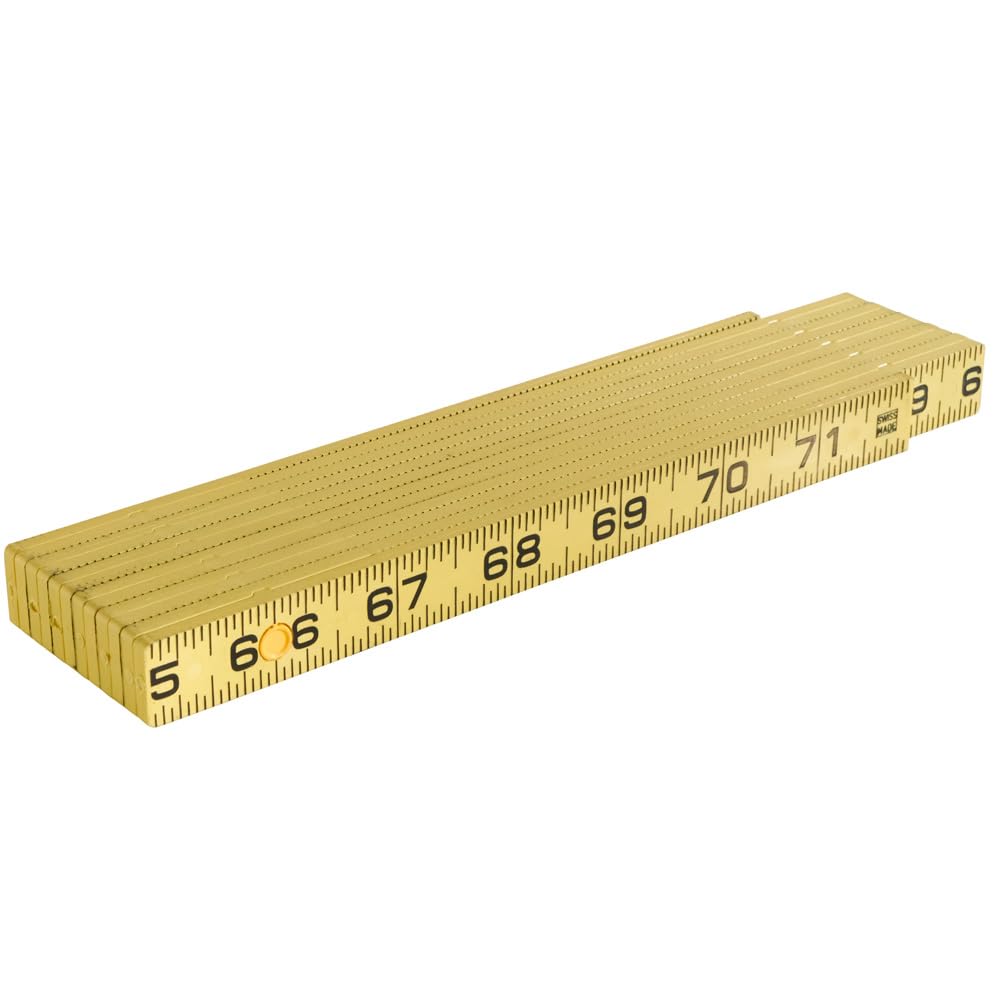 Klein Tools 910-6 Folding Ruler 6-Foot, Durable Fiberglass, Inside Reading