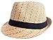 Fedora Hats for Men Breathable Mens Fedora Hats Summer Men's Fedoras Adjustable Womens Fedora Hat Panama Fedora Sun Straw Hat, Dark Beige LXL