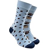 Oroys Hobby & Lifestyle Funny Socks for Men (US, Numeric, 7, 12, Regular, Regular, Men's Coffee Beans & Pot Mismatched Socks)