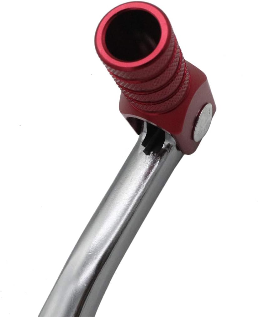 OTOHANS AUTOMOTIVE CNC Aluminum 2" Folding Gear Shifter Shift Lever for Honda XR50 CRF50 XR CRF 50cc 70cc 90cc 110cc 125cc Dirt Pit Bike (Red Gray): Automotive