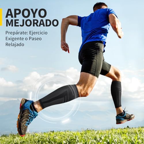 CAMBIVO Compression Socks Women Men x2, Calf Compression Socks, Compression Socks, Varicose Veins without Foot, for Sports, Running, Cycling, Circulation Tired Legs