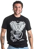 W. S. Harley 1919 Motorcycle Engine Patent Drawing | History Art Unisex T-Shirt-(Adult,L)