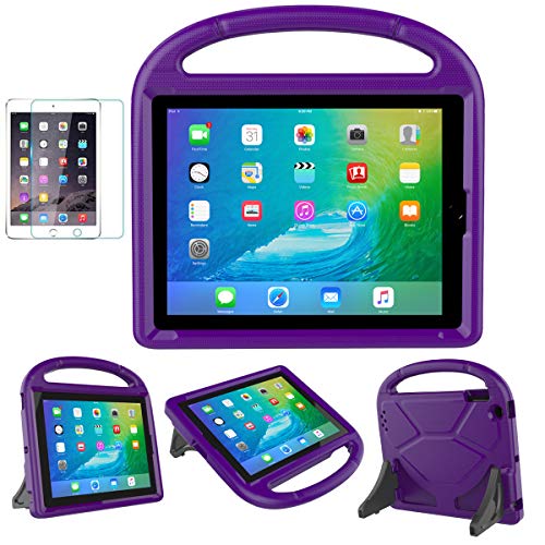 iPad 2/3/4(Old Model) Case for Kids - SUPLIK Durable Shockproof Protective Handle Bumper Stand Cover with Screen Protector for Apple iPad 2nd,3rd,4th Generation, Purple